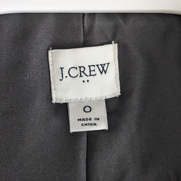 J.Crew Black Wool City Coat size 0 - Picture 3 of 10